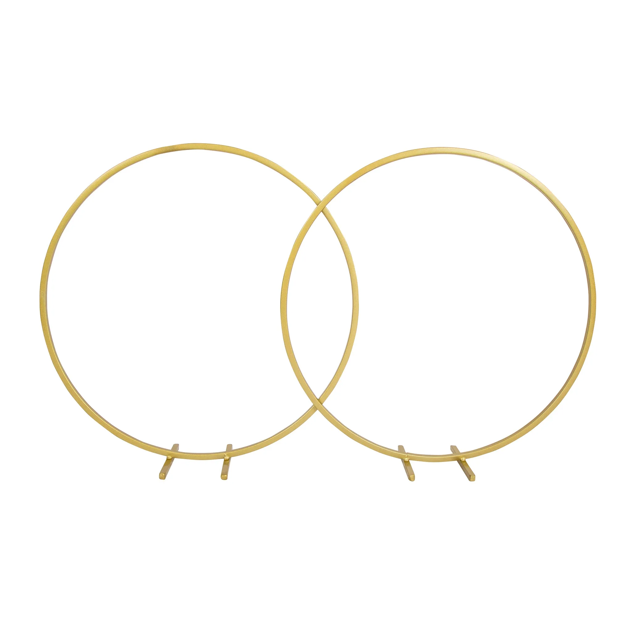 Pack of 2 pcs Metal Round Arch Hoop Tabletop Decor Centerpiece 20" Diameter - Gold