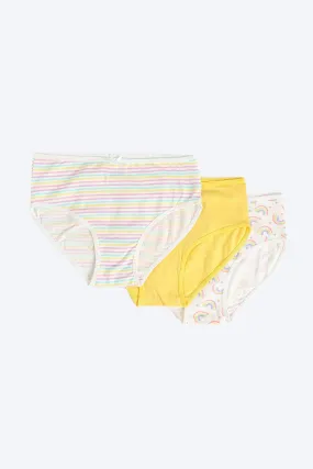 Pack of 3 Colored Brief Panties