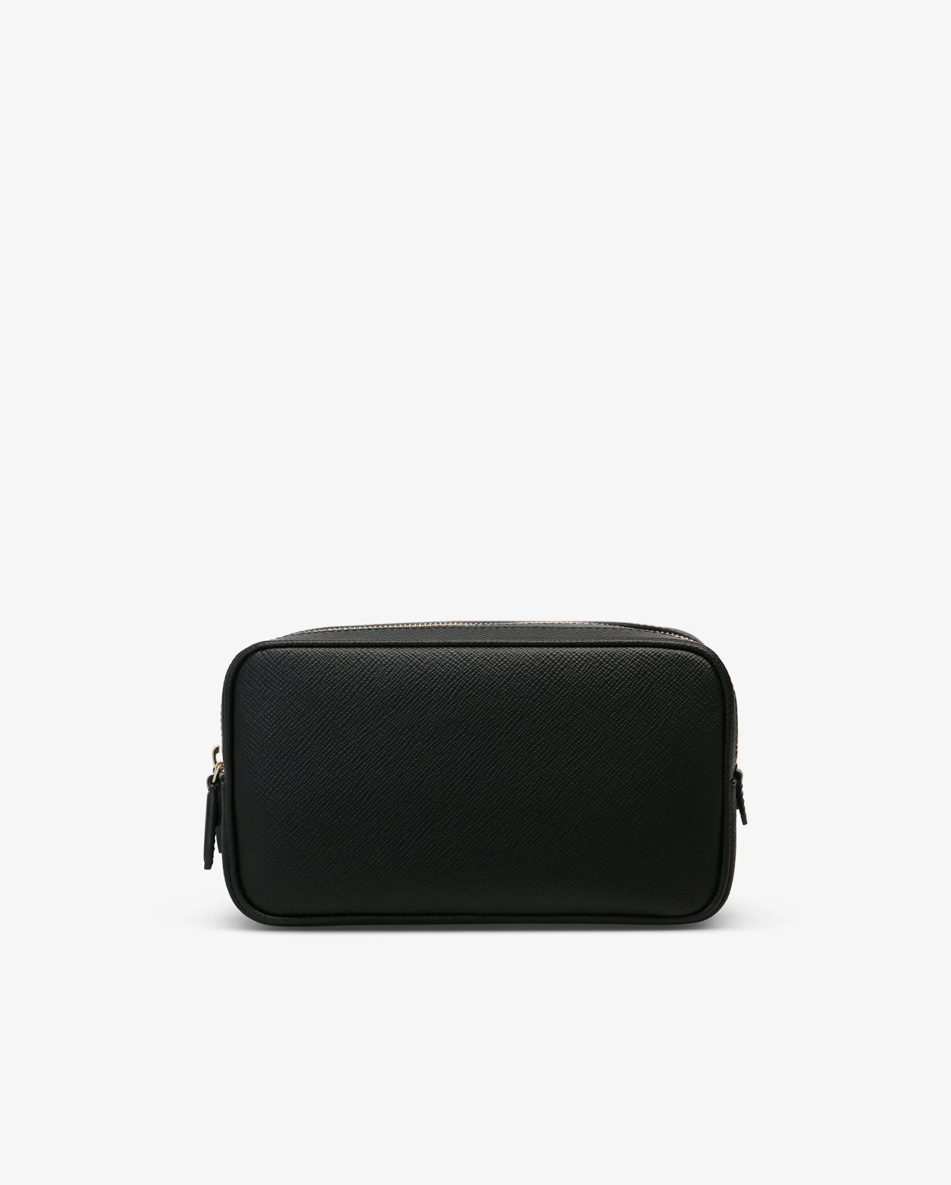 PANAMA WASHBAG WITH DOUBLE ZIP / BLACK