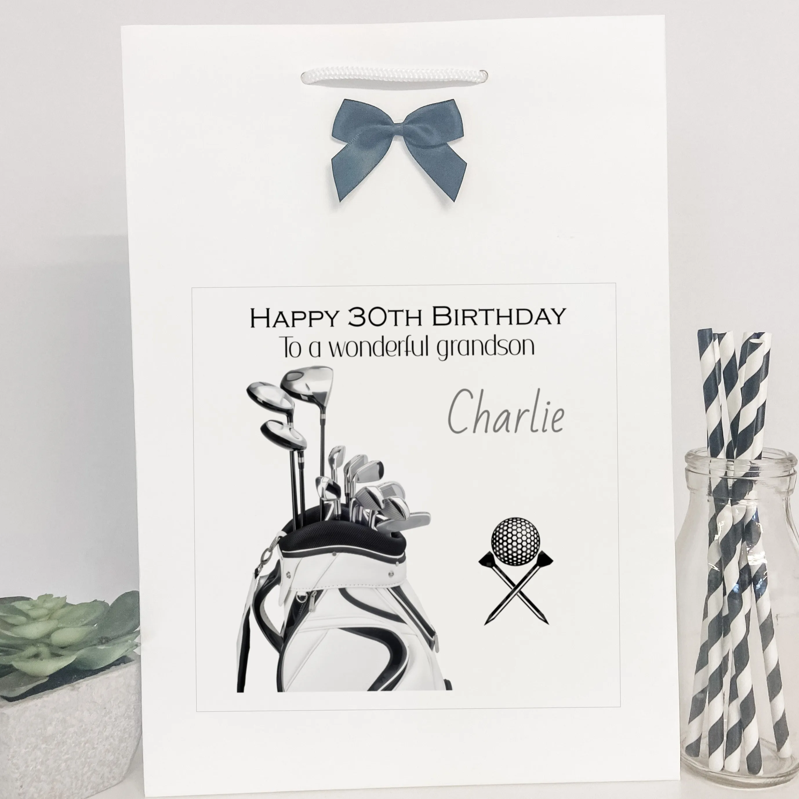 Personalised Birthday Gift Bag Golf