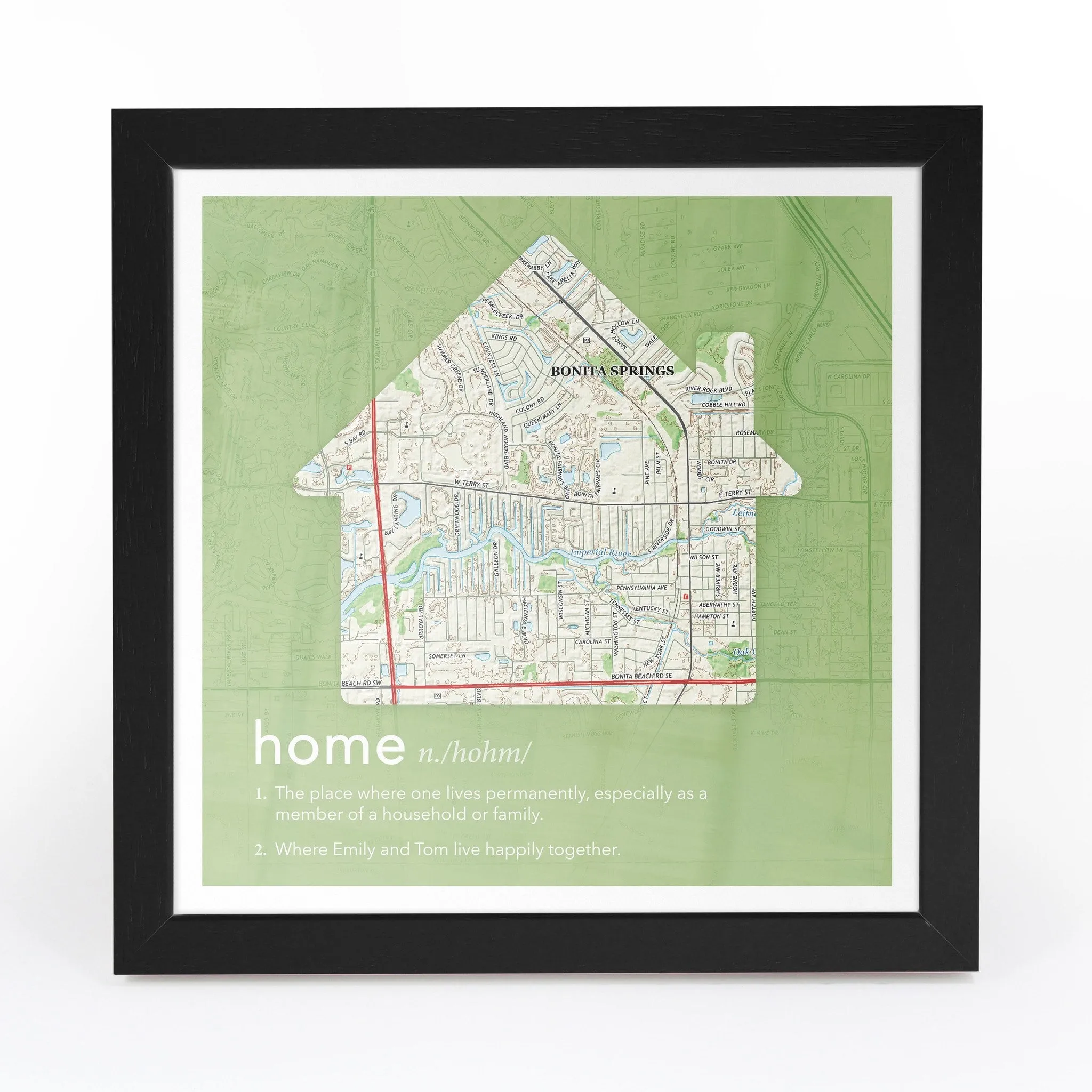 Personalized Dictionary Definition US Map - Home