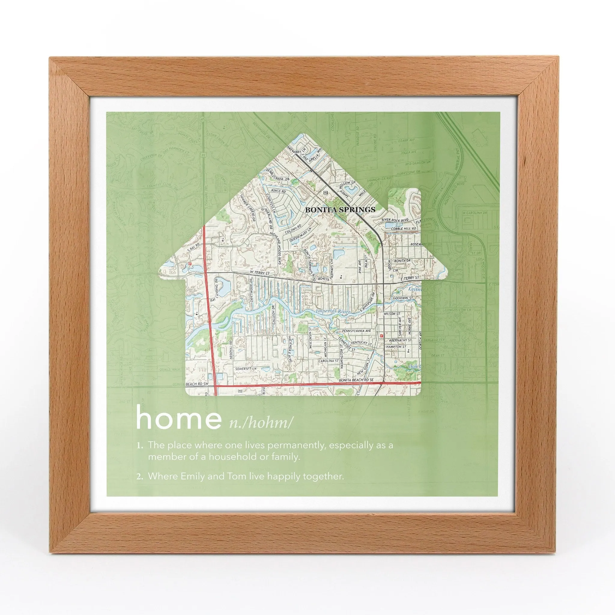 Personalized Dictionary Definition US Map - Home