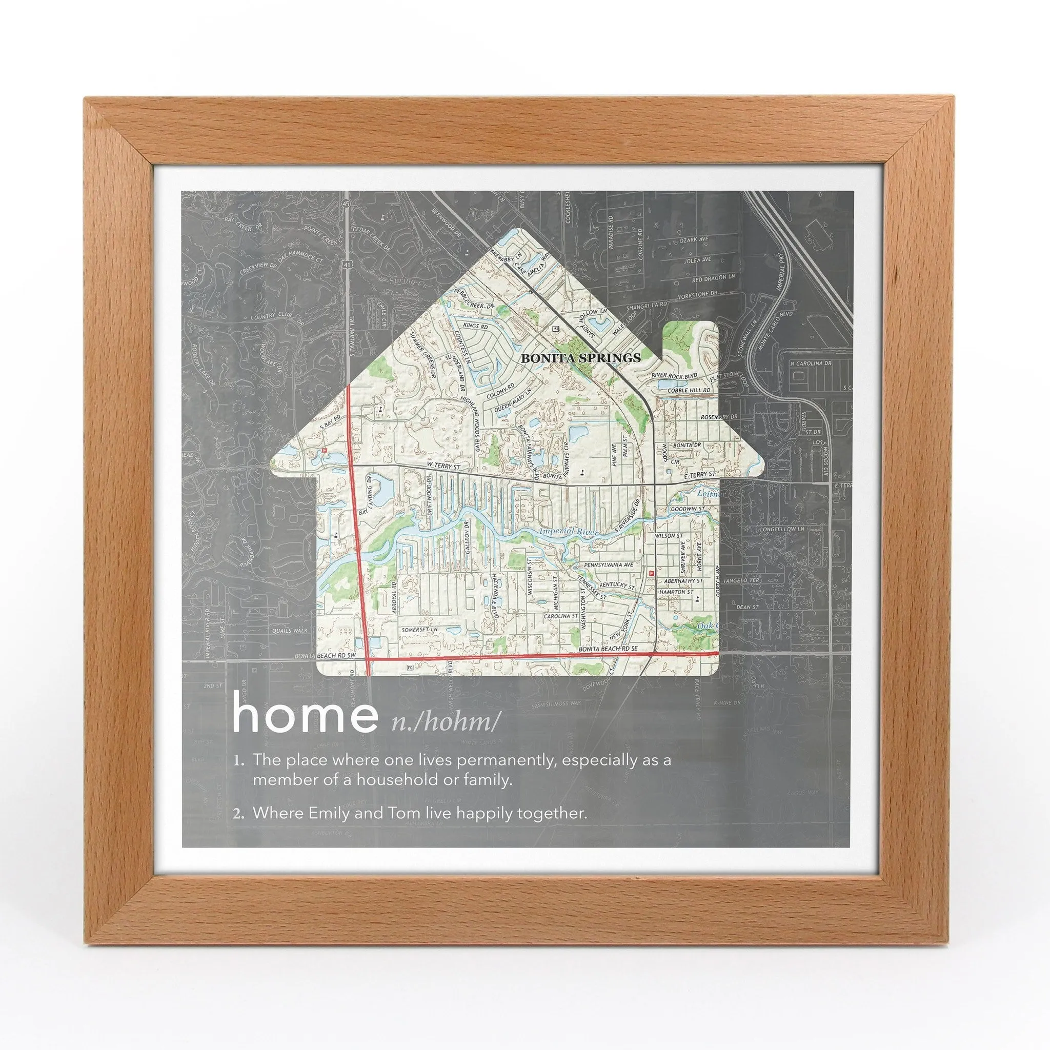 Personalized Dictionary Definition US Map - Home