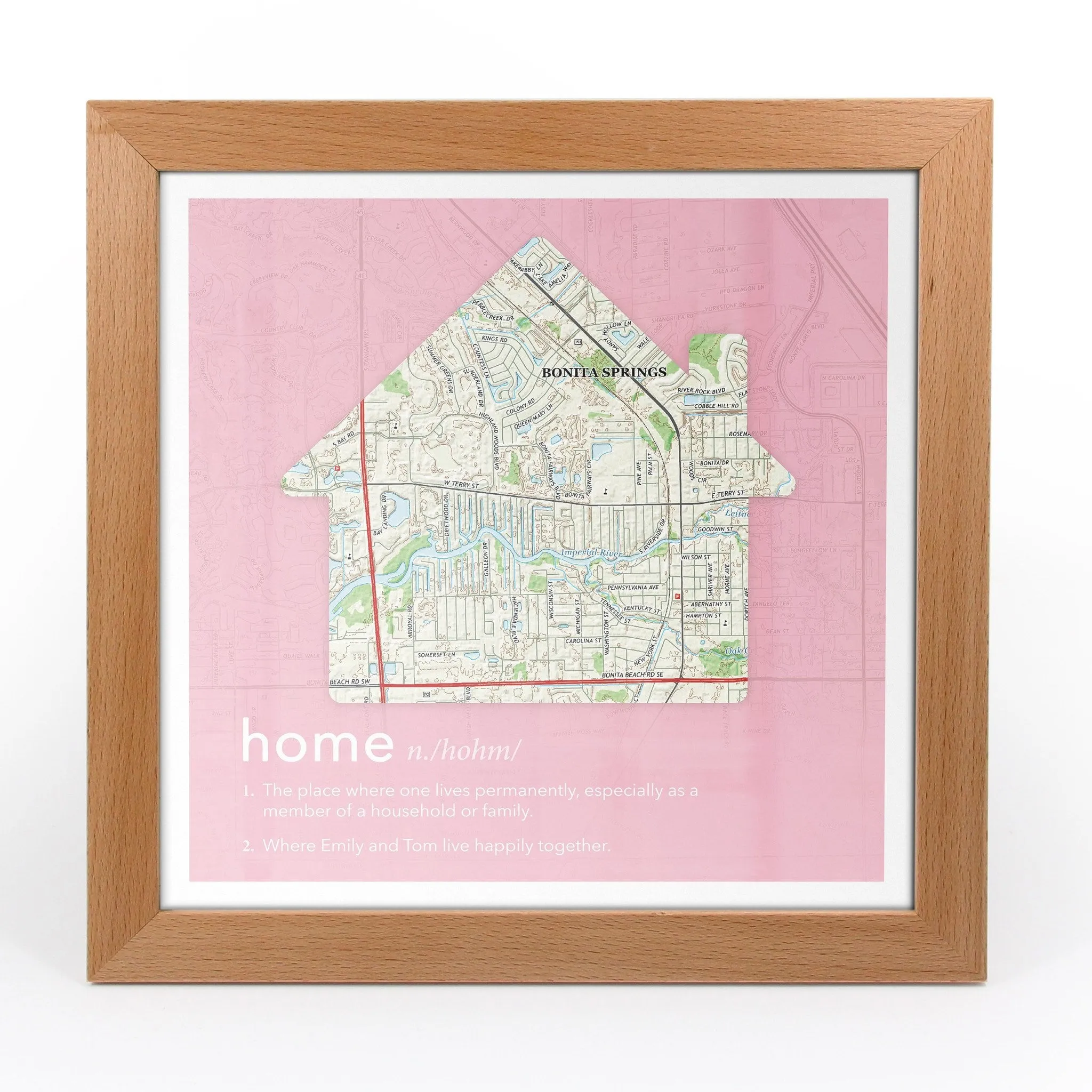 Personalized Dictionary Definition US Map - Home