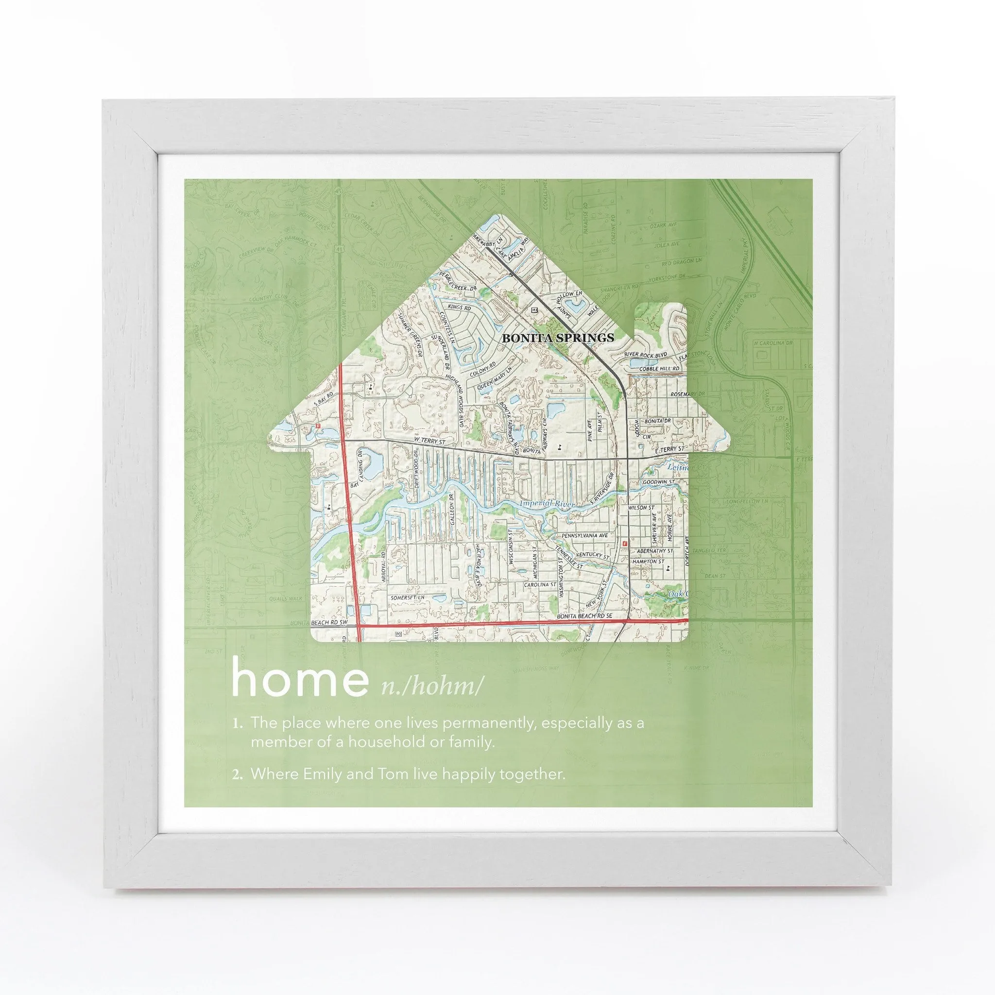 Personalized Dictionary Definition US Map - Home