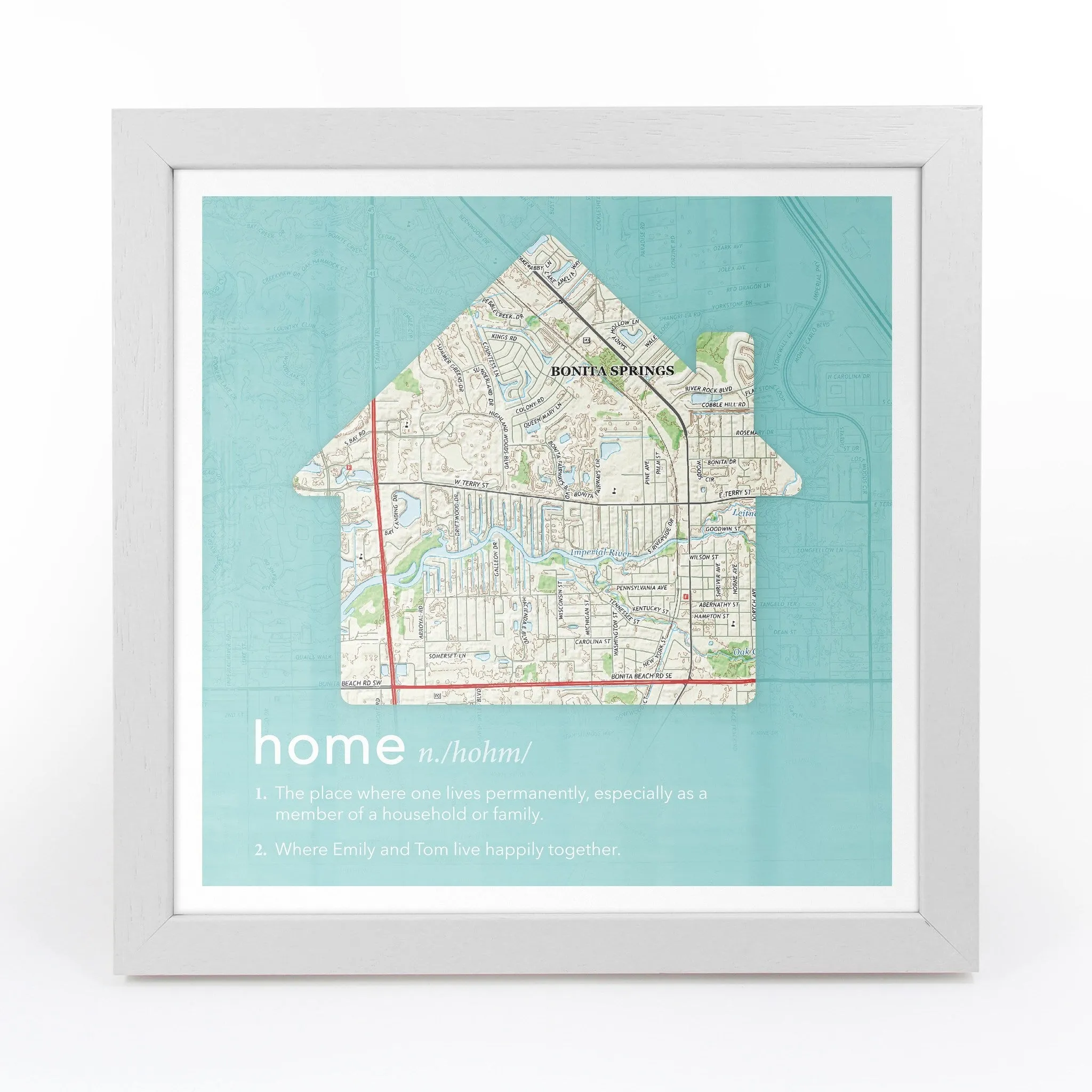 Personalized Dictionary Definition US Map - Home