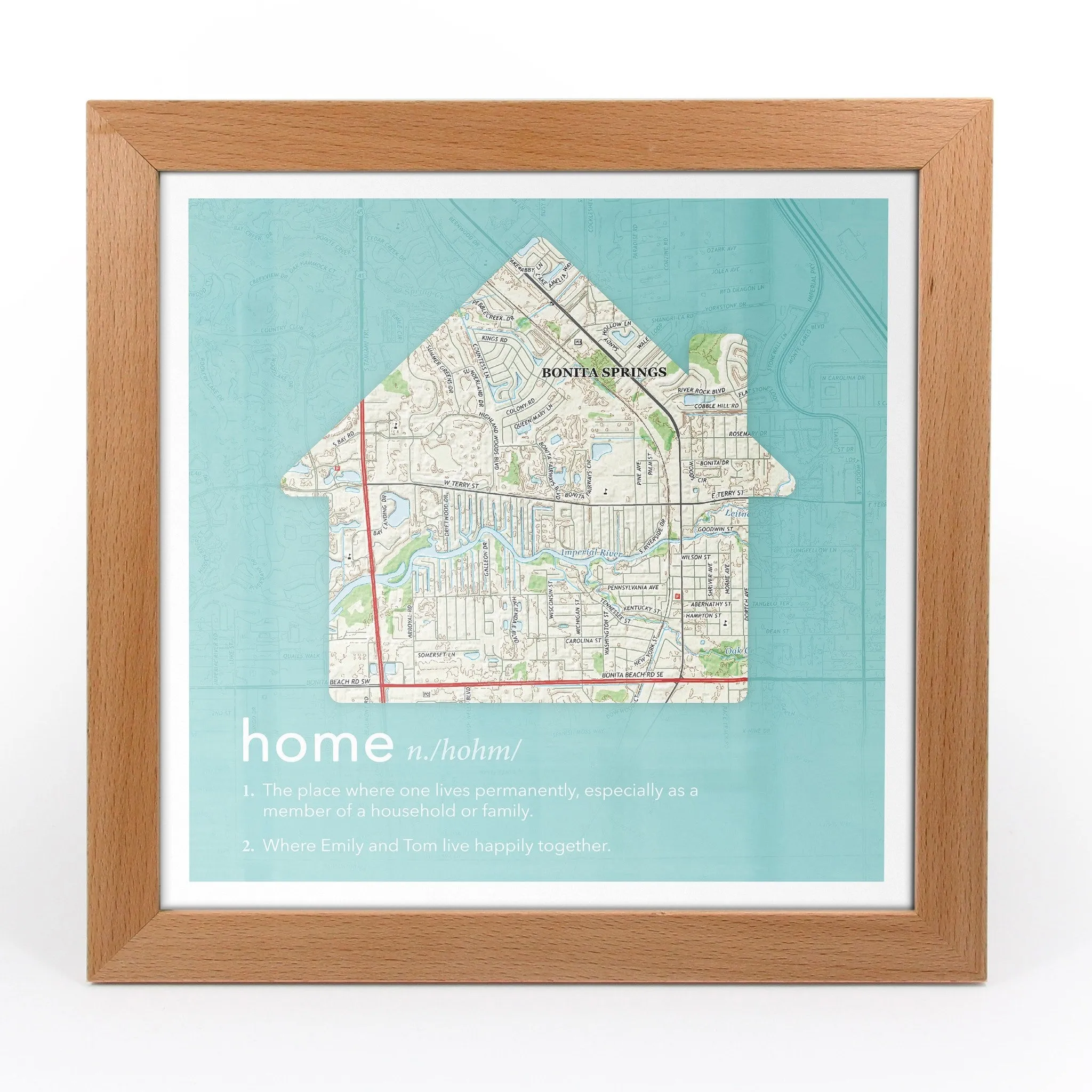 Personalized Dictionary Definition US Map - Home