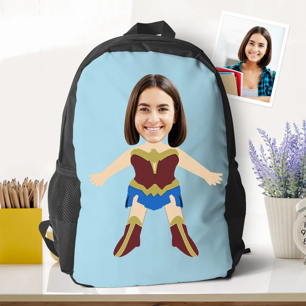 Personalized Wonder Women Backpacks Minime School Bookbags Back To School Gifts For Boys Gifts