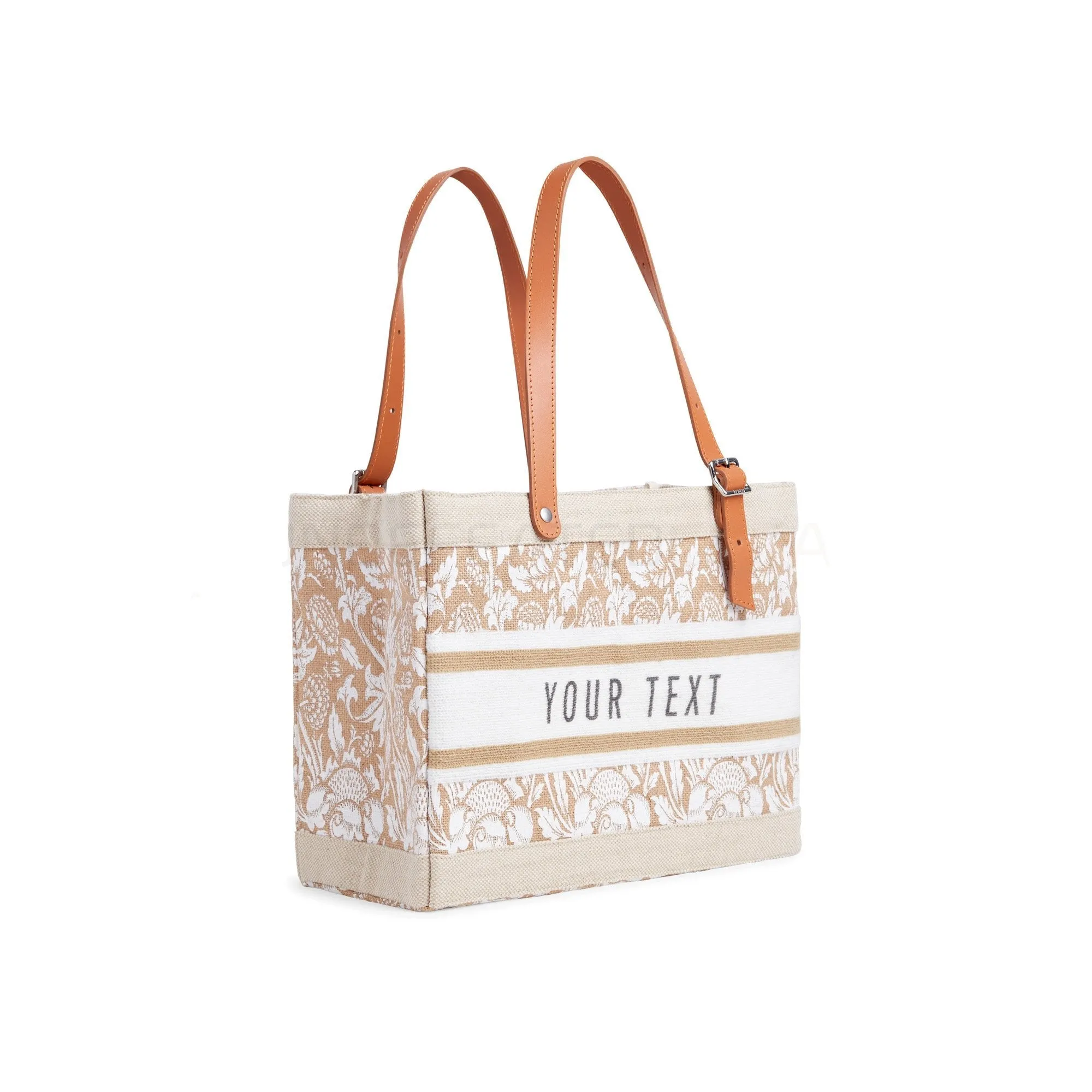 Petite Market Bag in White Porcelain with Adjustable Handle