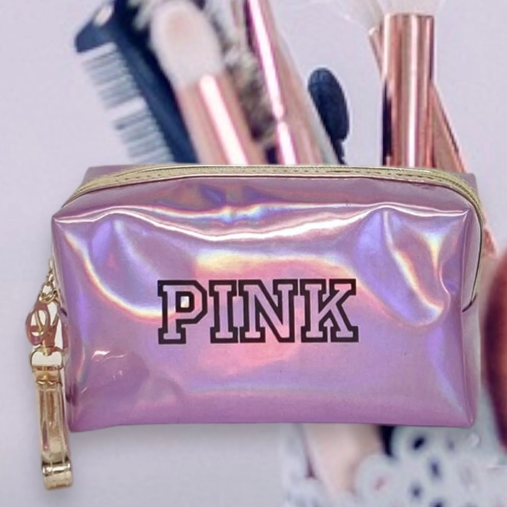 PINK Laser Fashion Cosmetic Bag