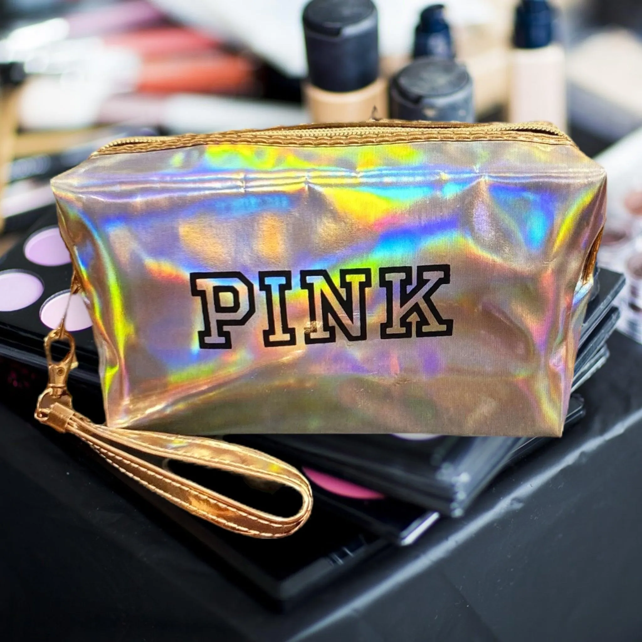 PINK Laser Fashion Cosmetic Bag