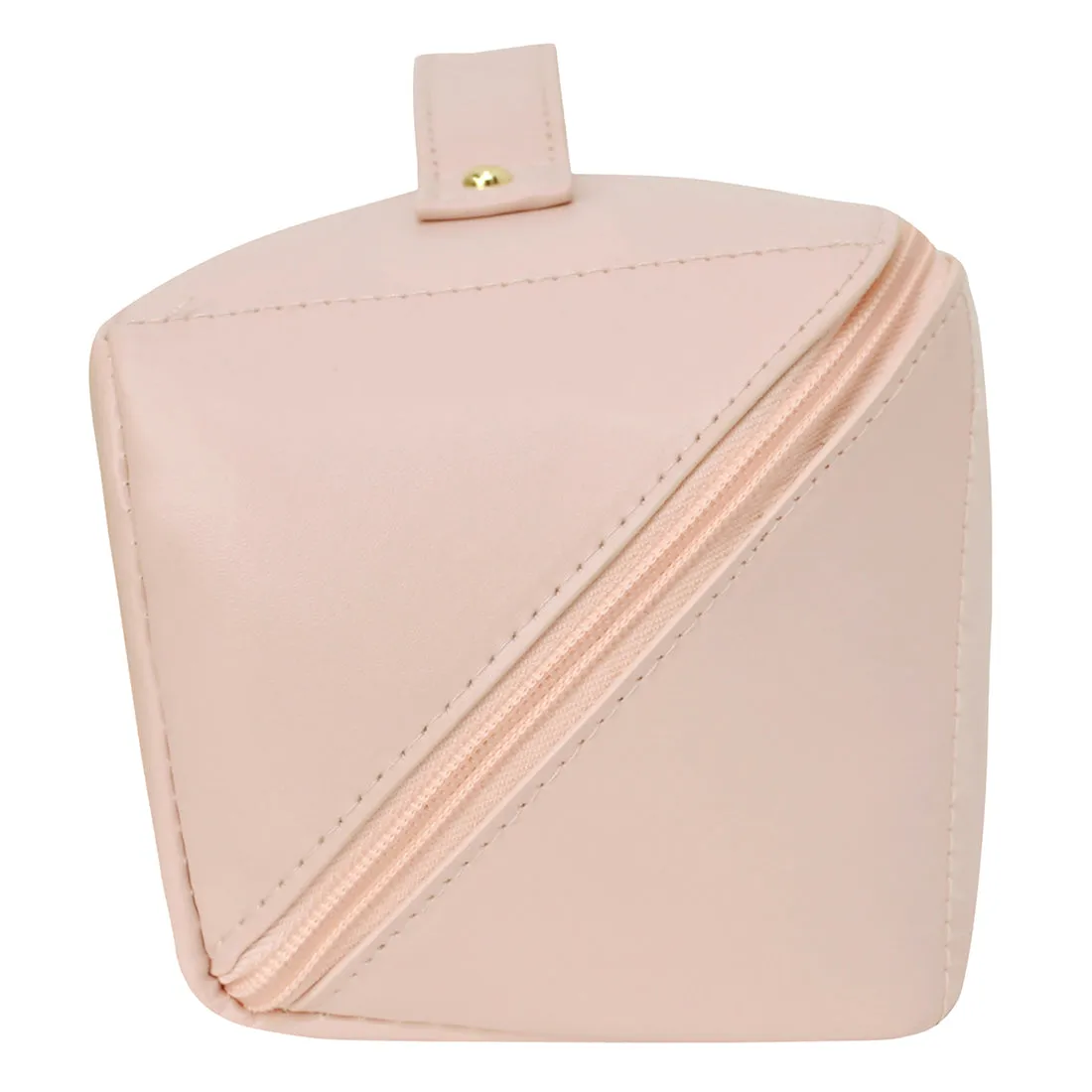 Pink NGIL Large Faux Leather Expandable Travel Toiletry