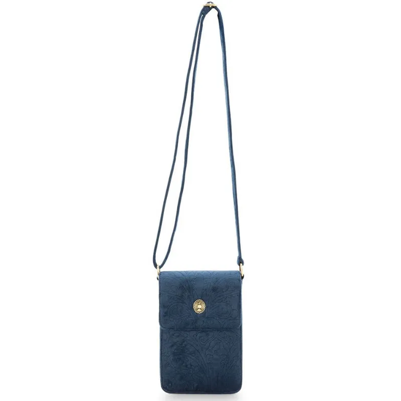 PIP Studio Velvet Quilted Dark Blue Phone Bag