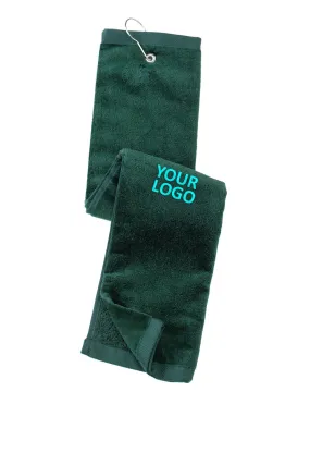 Port Authority Grommeted Tri-Fold Golf Customized Towels, Hunter