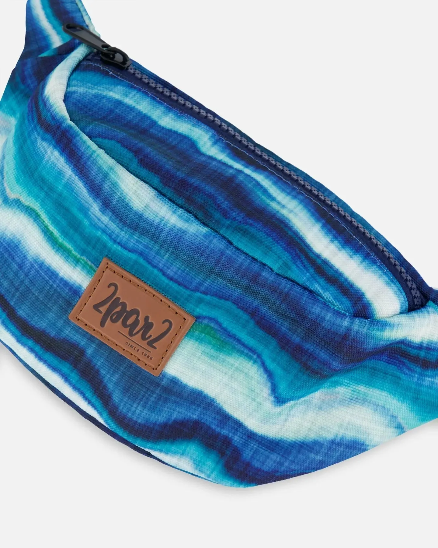 Printed Fanny Pack Blue Wave And Black