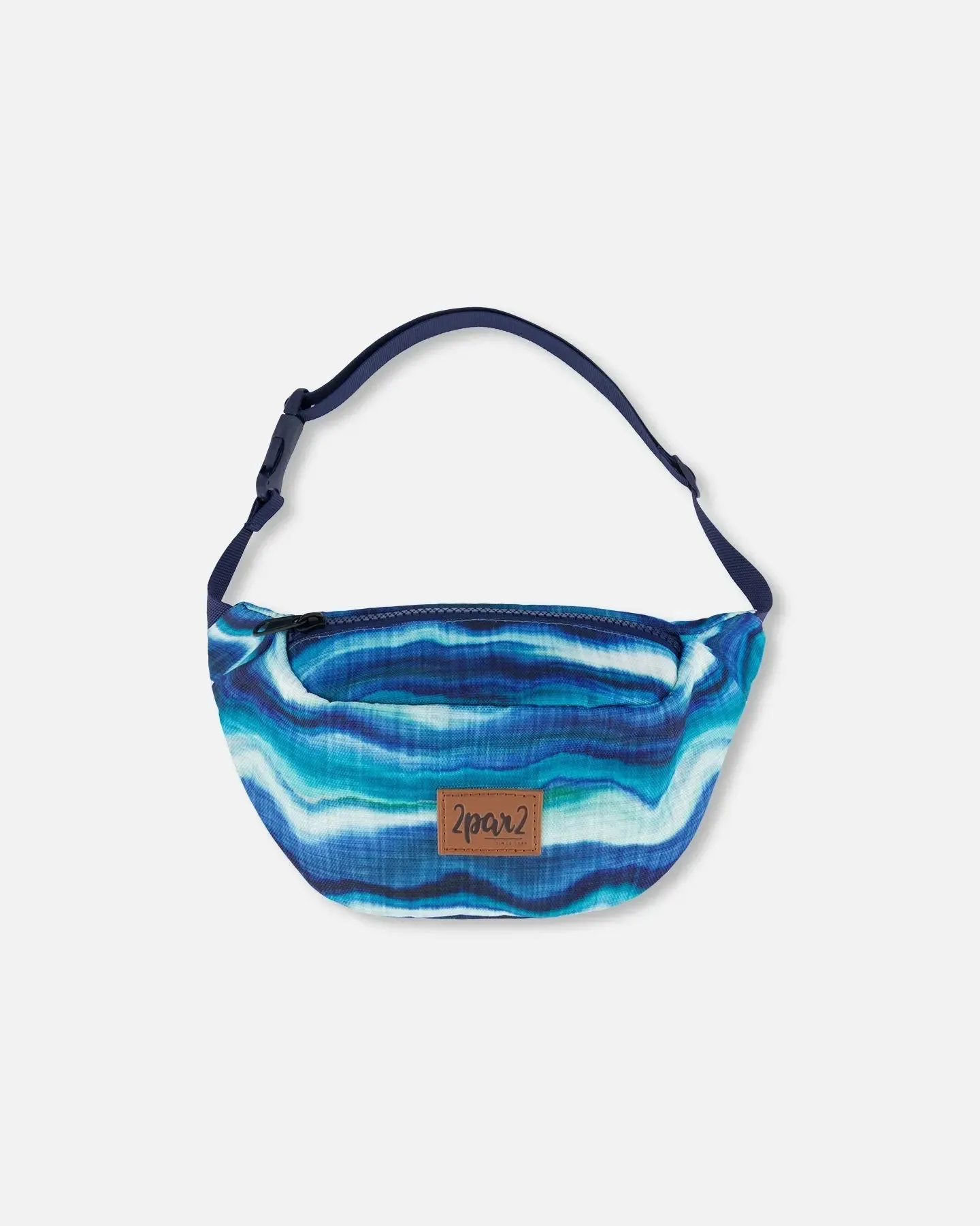 Printed Fanny Pack Blue Wave And Black