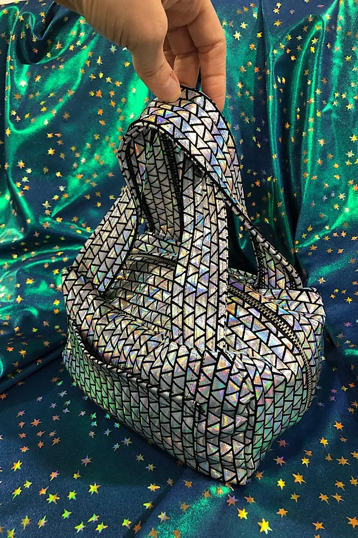 Prism Holographic Mini Zipper Bag