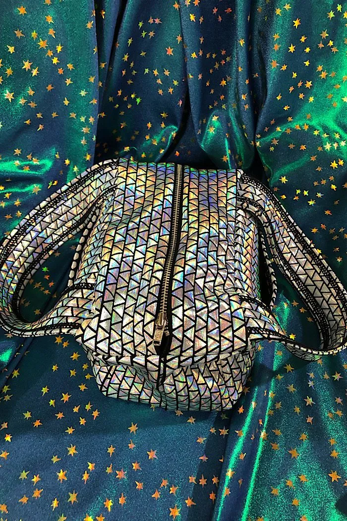 Prism Holographic Mini Zipper Bag