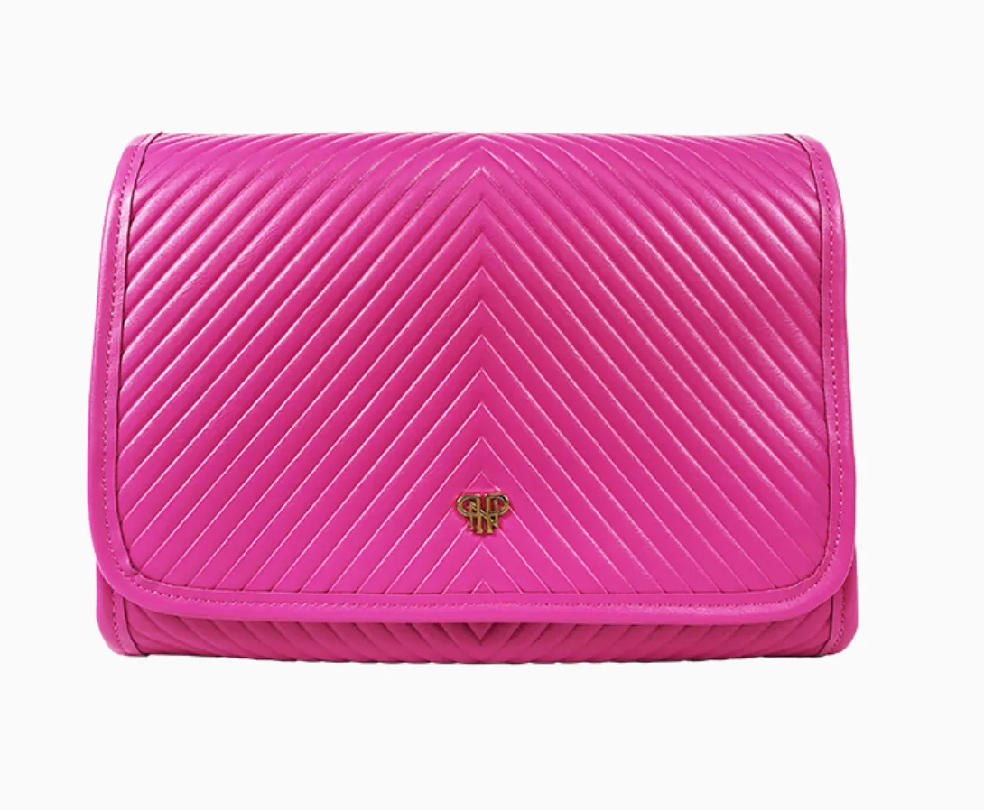 Pursen Getaway Hanging Toiletry Case Fuchsia