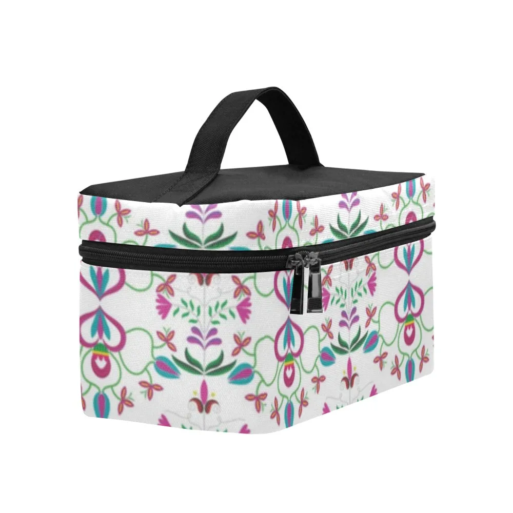 Quilled Divine White Cosmetic Bag/Large