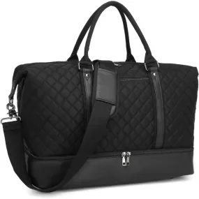 Quilted Zipper Duffle Bag