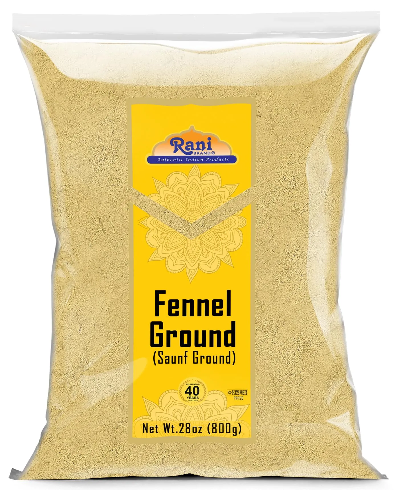 Rani Fennel Ground (Saunf) Powder Spice 28oz (1.75lbs) 800g ~ All Natural | Gluten Friendly | NON-GMO | Kosher | Vegan | Indian Origin