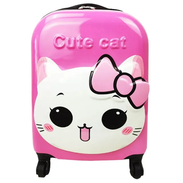 Re Flection Kids Printed Luggage Trolley Bag 41cm (Pink)