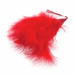 Red Fluff Feathers (Pack of 6)