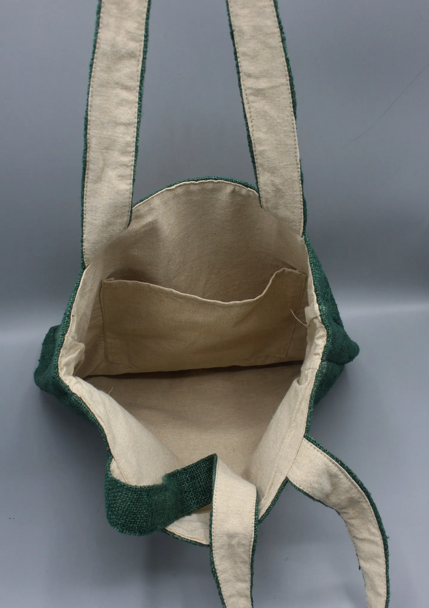 Reusable Earthy Green Hemp Tote Bag