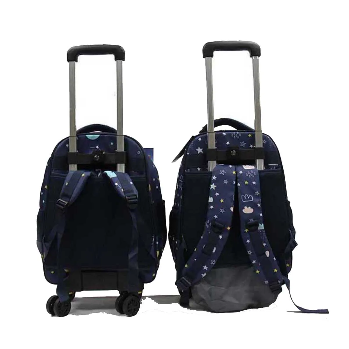 Rolling Detachable Trolley Waterproof Backpack with Spinner Wheels