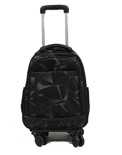 Rolling Detachable Trolley Waterproof Backpack with Spinner Wheels