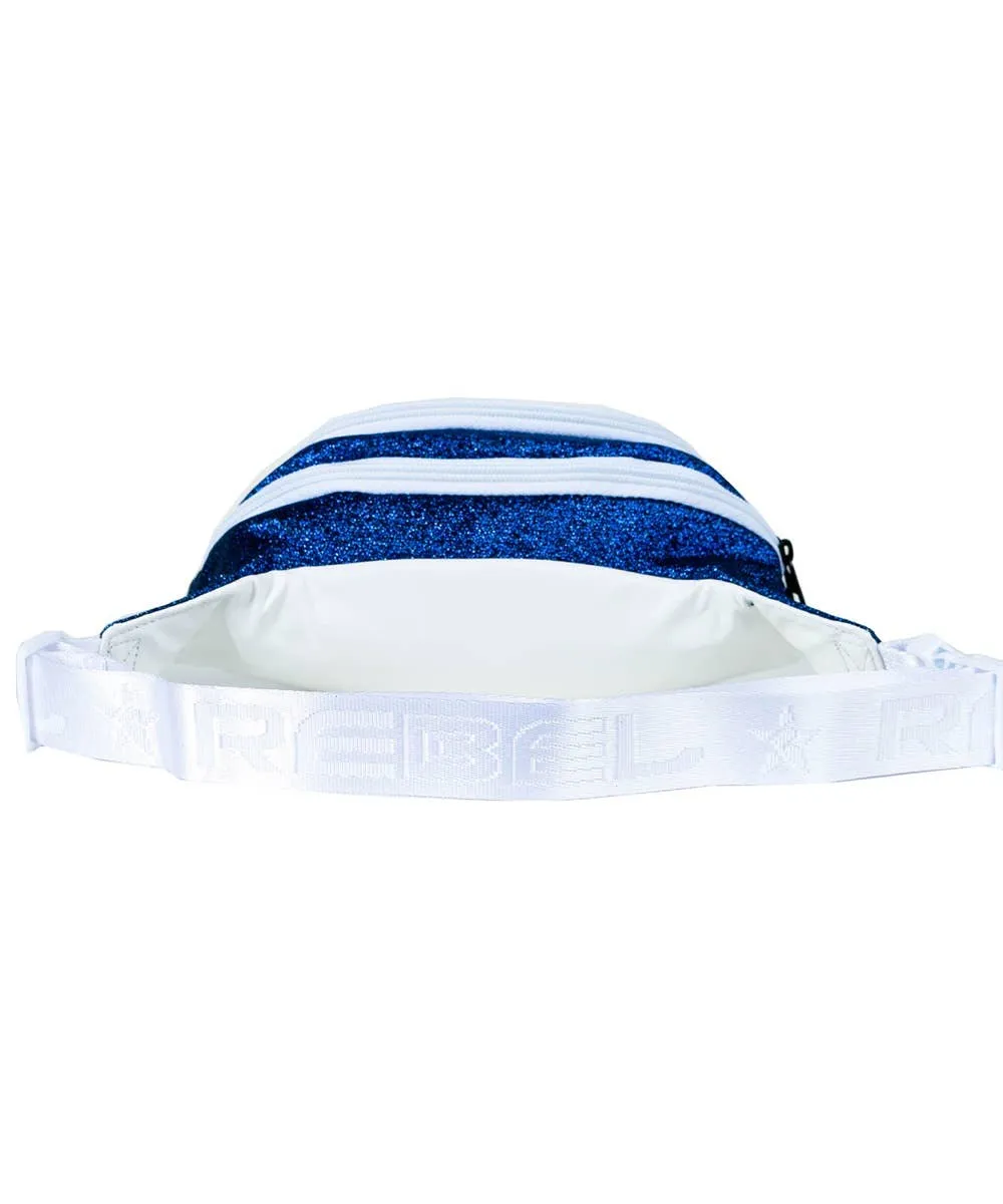 Royal Blue Youth Rebel Fanny Pack with White Zipper