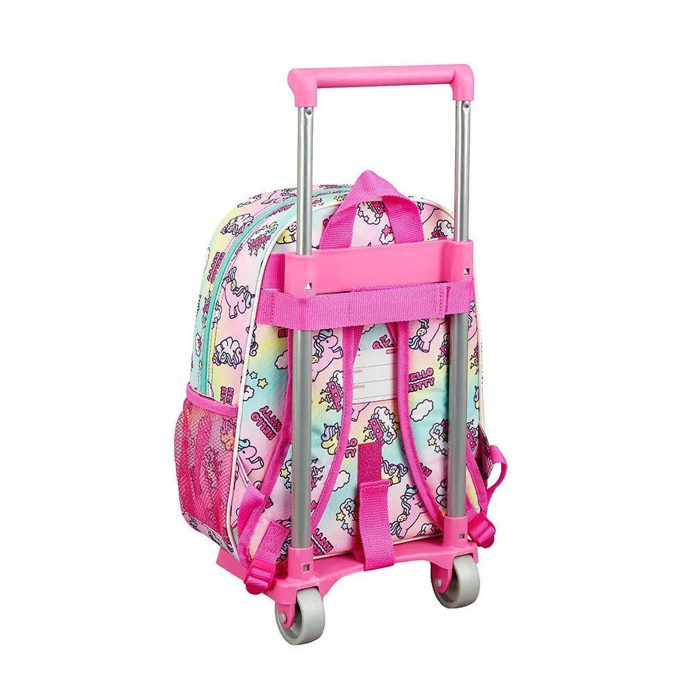 Safta Hello Kitty Candy Unicorns Official School Backpack with Safta Trolley