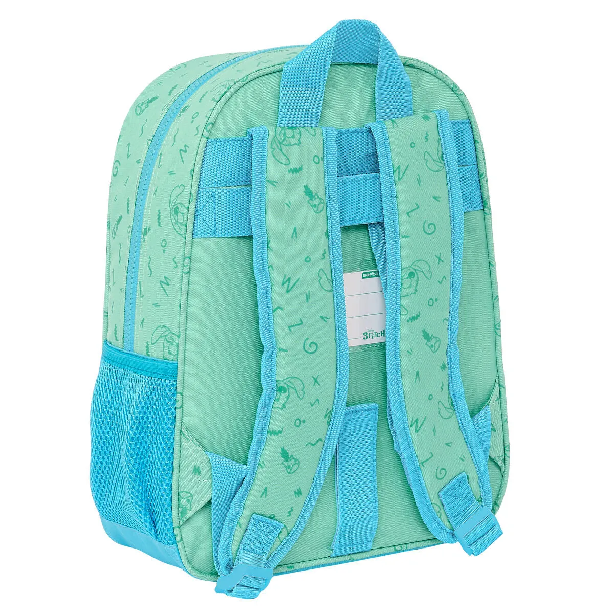 School Bag Stitch Aloha Turquoise 26 x 34 x 11 cm