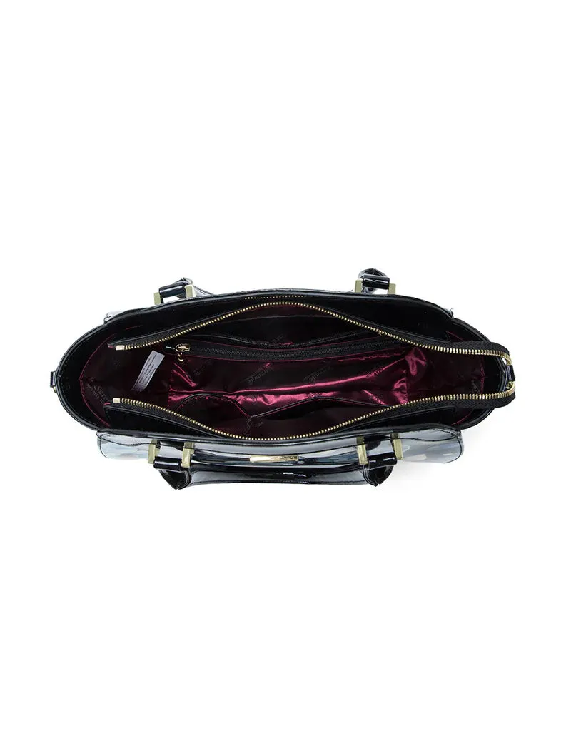 Serenade - SF3-0628 Astoria Patent Leather grip handbag