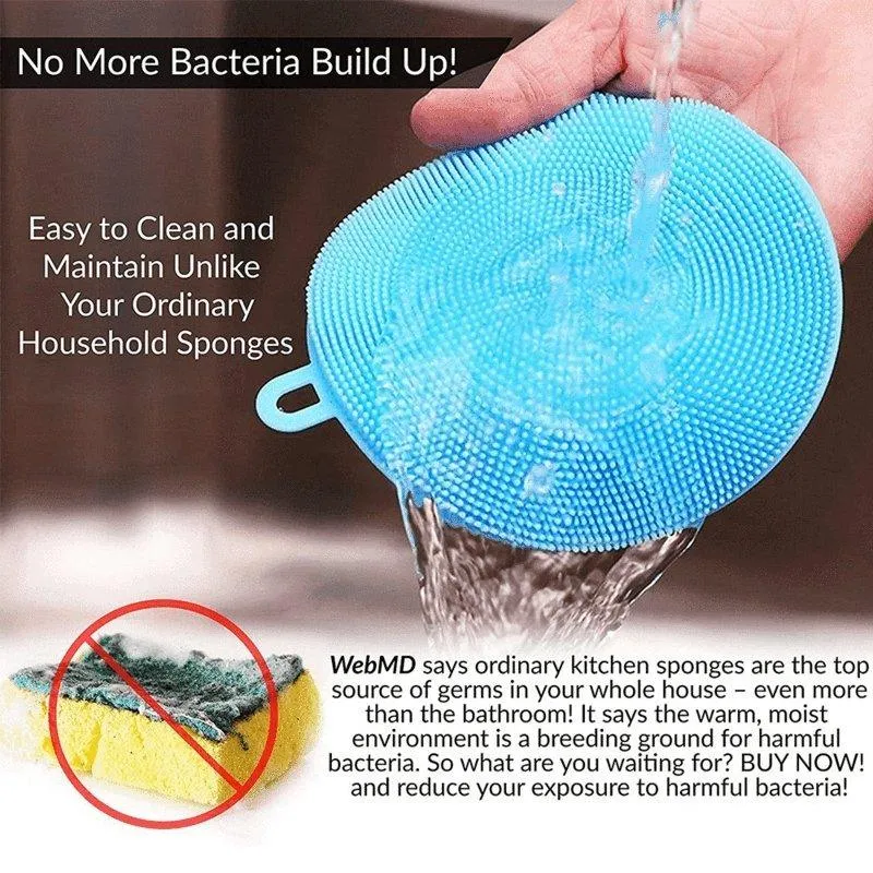 Silicone Multi Purpose Scrubber (Pack Of 4 )