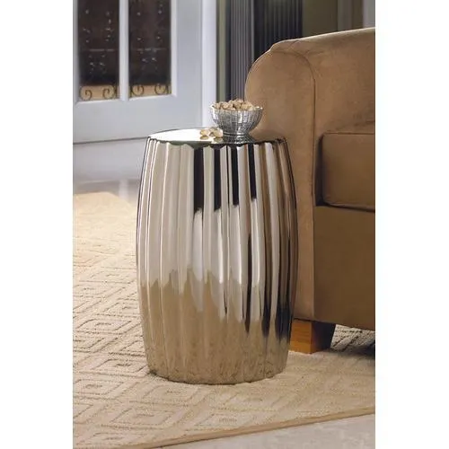 Silver Decorative Stool