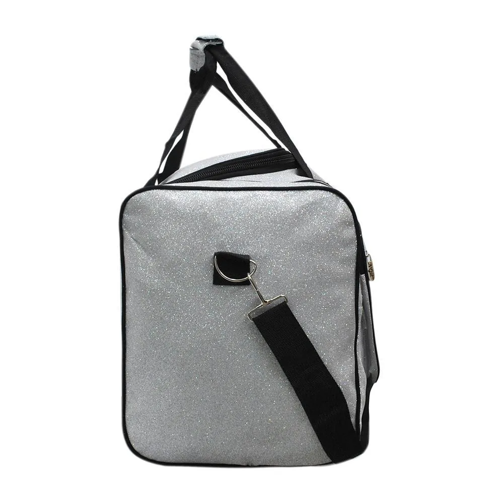 Silver Glitter NGIL Canvas 20" Duffle Bag