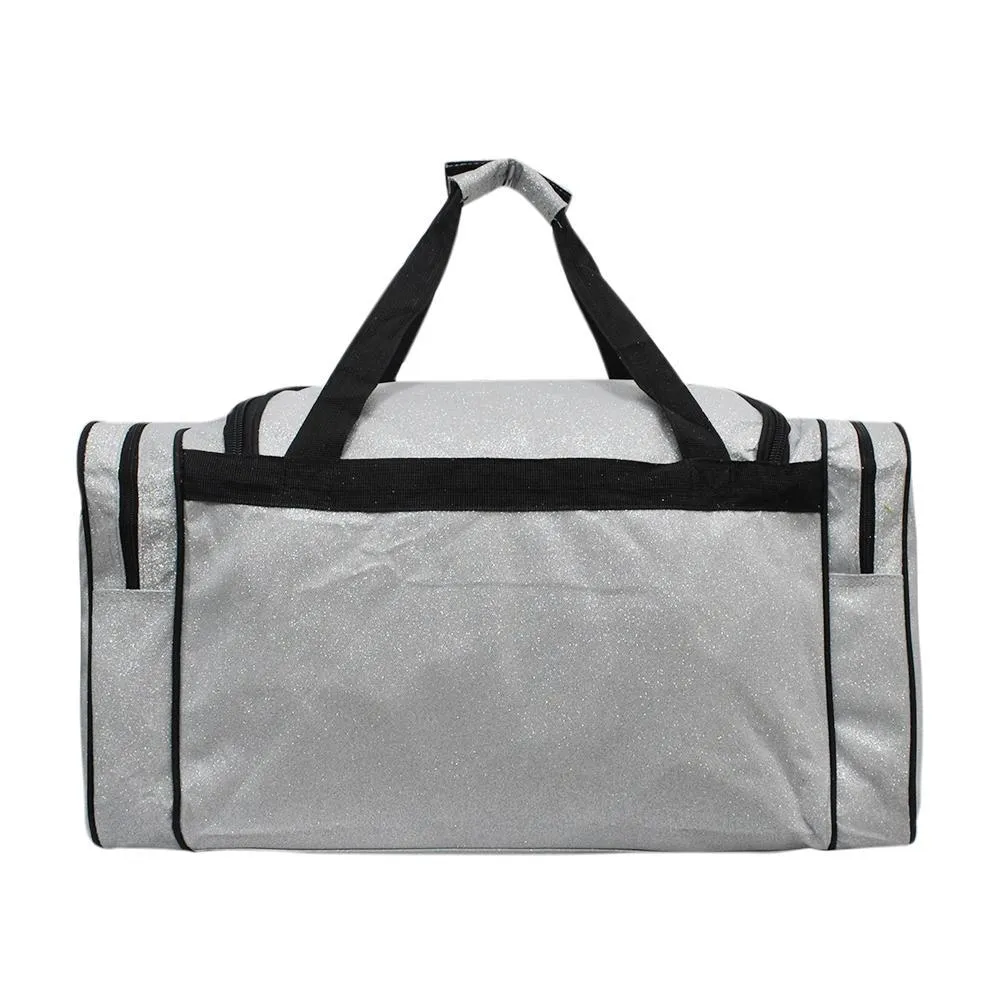 Silver Glitter NGIL Canvas 20" Duffle Bag