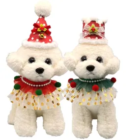 Small Pet Christmas Themed Party Costume Set (2pcs)