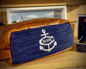 Smathers & Branson Toiletry Bag - Navy and white Anchor C Logo