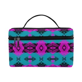 Sovereign Nation Teal and Pink Cosmetic Bag/Large