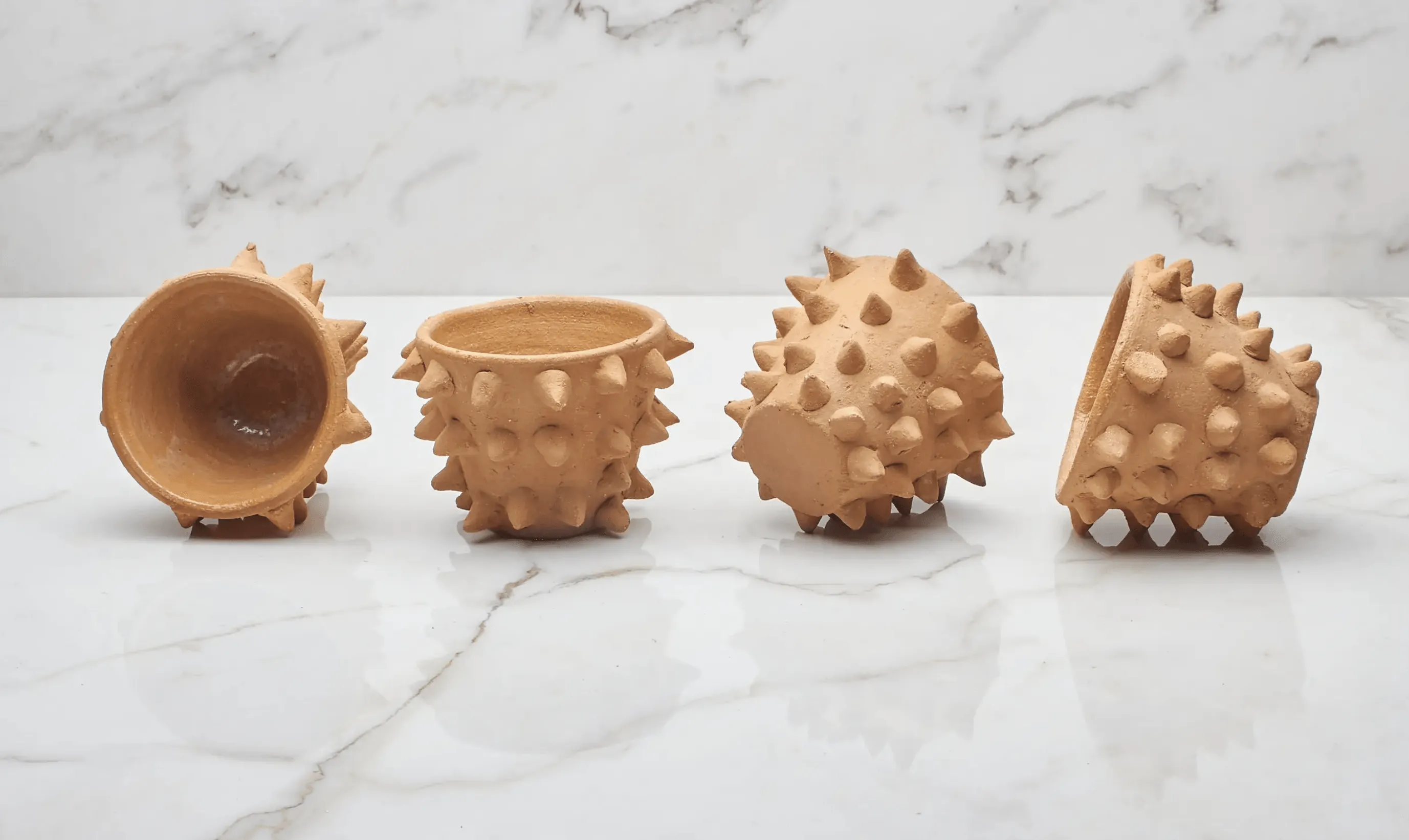 Spiked Clay Mezcalero Shot Glasses