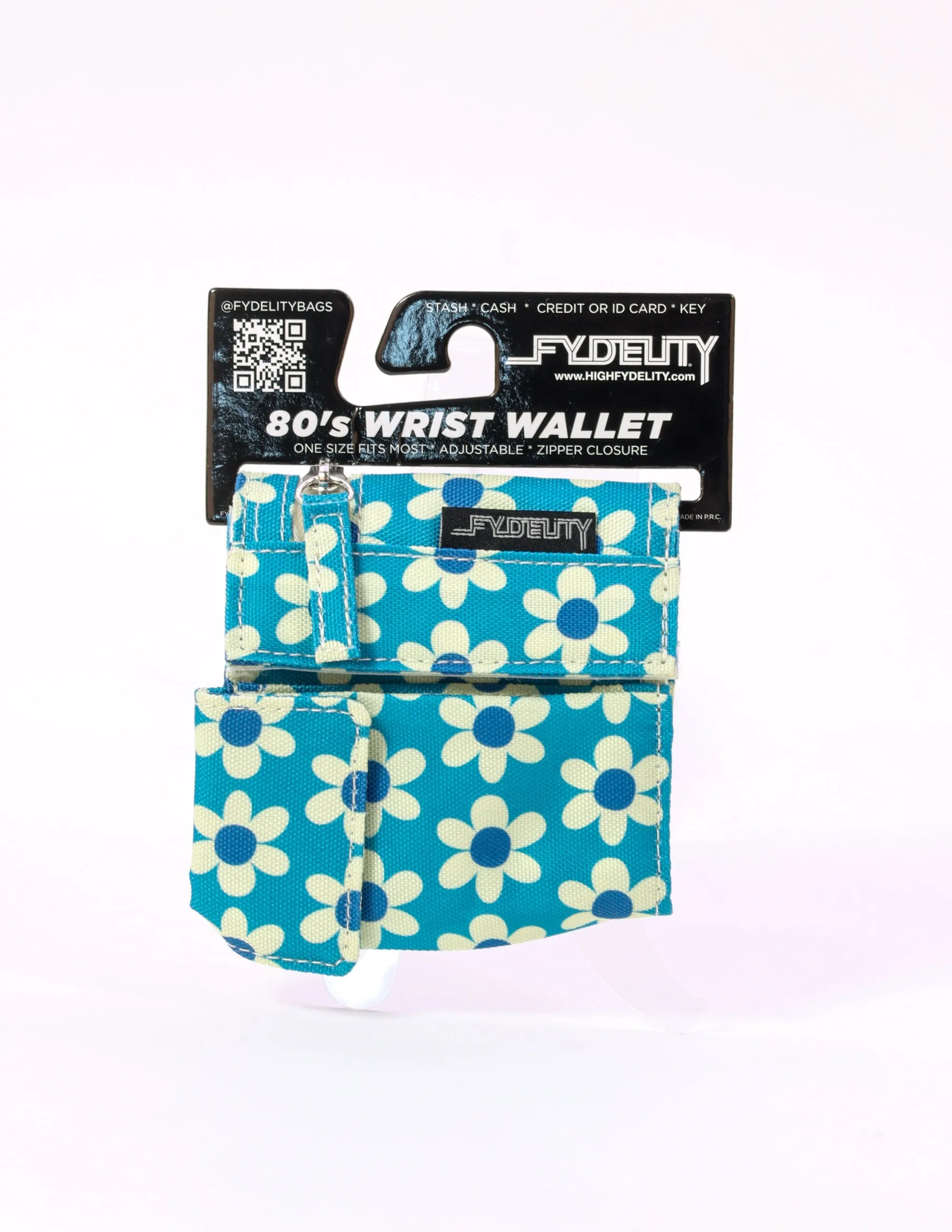 Stash Wrap | Wrist Wallet | Blue Daisy