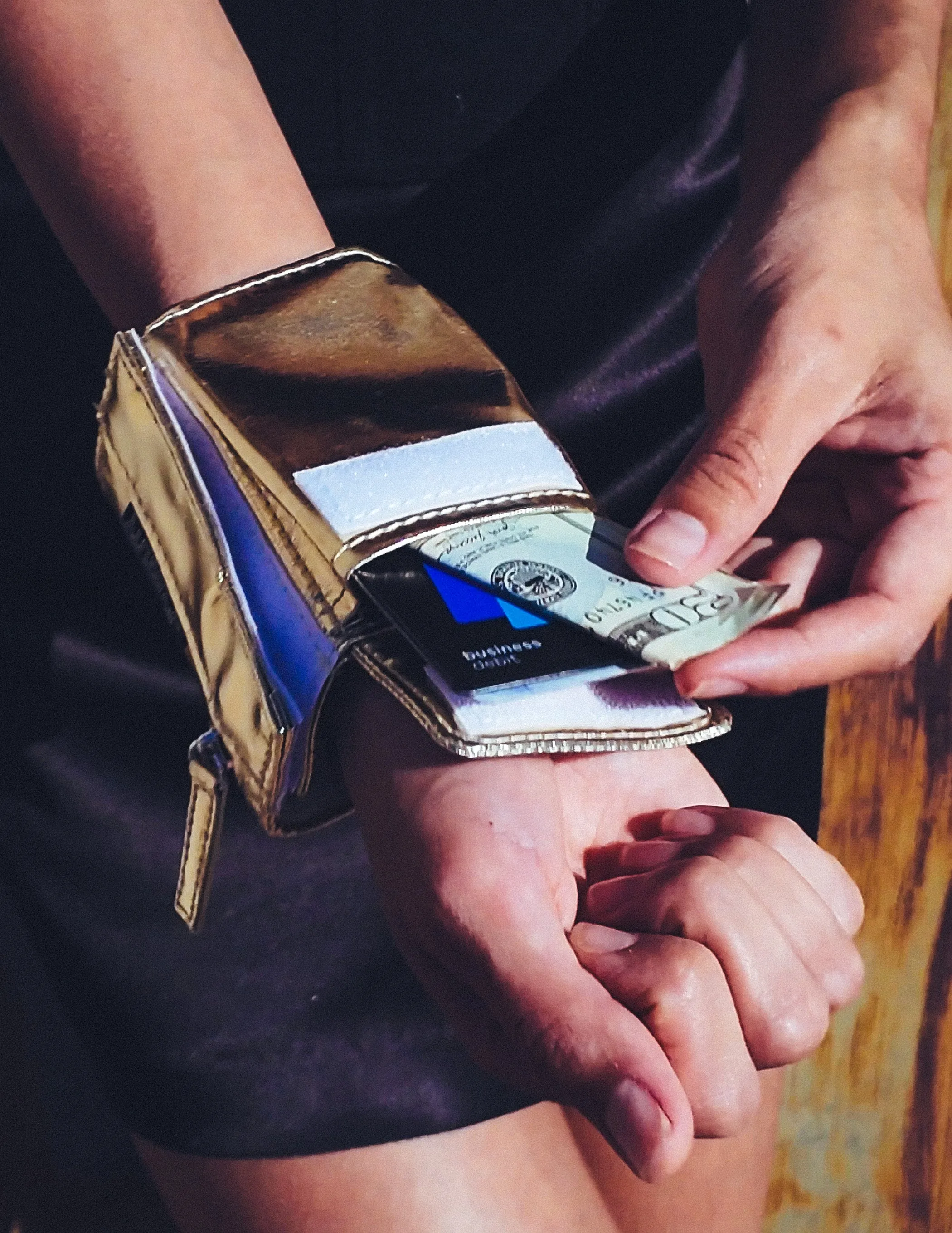 Stash Wrap | Wrist Wallet | Gold