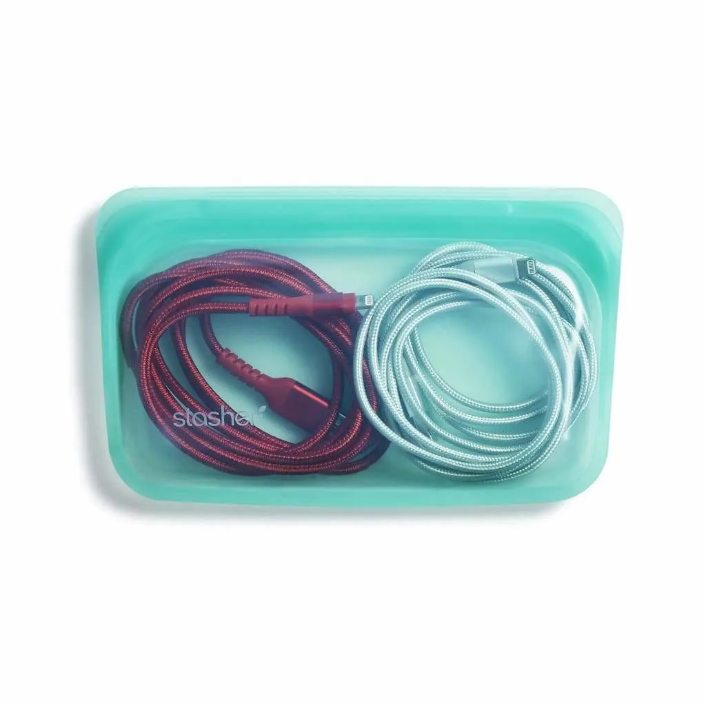 Stasher Reusable Silicone Snack Bag (Small) - Aqua