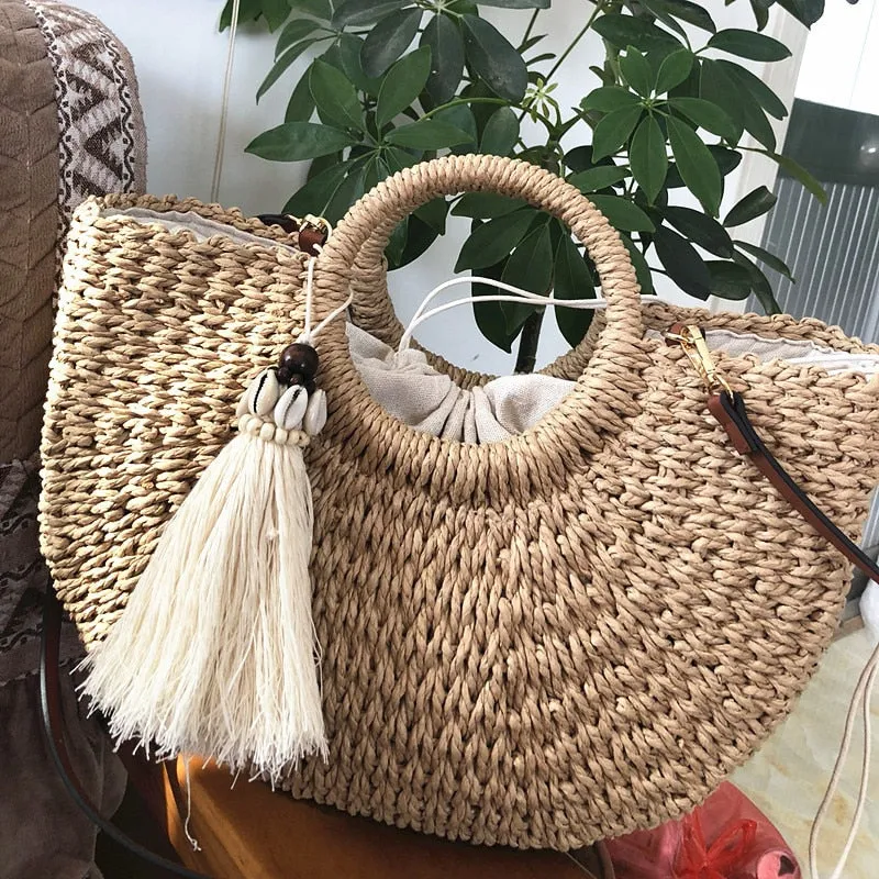 Straw Hand-woven Bohemian Hand Bag