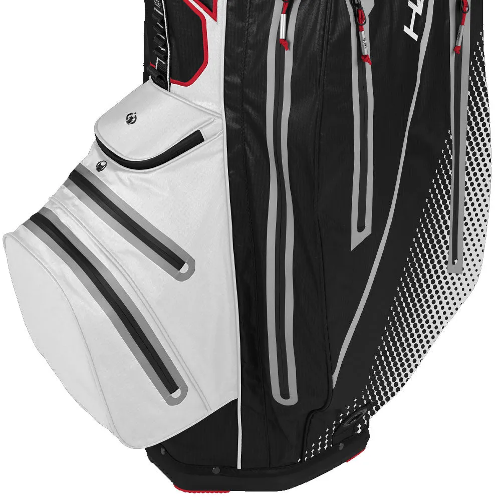 Sun Mountain H2NO Elite Waterproof Cart Bag - Black/White/Red/Silver