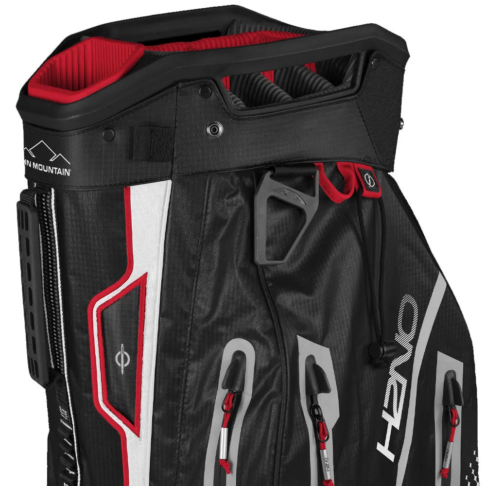 Sun Mountain H2NO Elite Waterproof Cart Bag - Black/White/Red/Silver