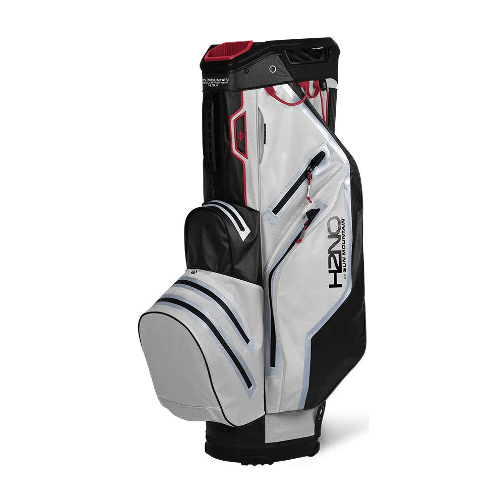 Sun Mountain H2NO Lite Waterproof Cart Bag - White/Black/Red